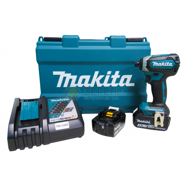 PARAFUSADEIRA DE IMPACTO A BATERIA 18V MAKITA - DTD153RFE 