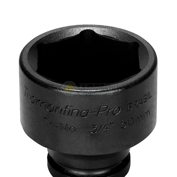 Soquete de Impacto Sextavado em Aço Cromo Molibdênio 20 mm - Encaixe 3/4'' Tramontina PRO 44890120