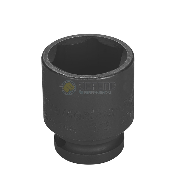 Soquete de Impacto Sextavado em Aço Cromo Molibdênio 30 mm - Encaixe 1/2'' Tramontina PRO 44880130