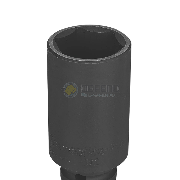 Soquete de Impacto Sextavado Longo em Aço Cromo Molibdênio 30 mm - Encaixe 1/2'' Tramontina PRO 44885130