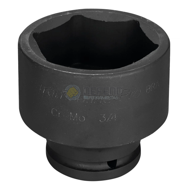 Soquete de Impacto Sextavado em Aço Cromo Molibdênio 60 mm - Encaixe 3/4'' Tramontina PRO 44890160