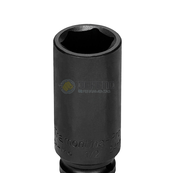 Soquete de Impacto Sextavado Longo em Aço Cromo Molibdênio 10 mm - Encaixe 1/2'' Tramontina PRO 44885110