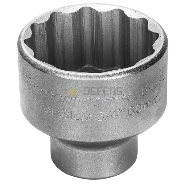Soquete Estriado em Aço Cromo Vanádio 30 mm - Encaixe 3/4" Tramontina PRO 44853130
