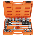 Maleta com Soquetes Estriados e Acessórios 1/2" Milímetros - 22 Peças Tramontina PRO 44833522