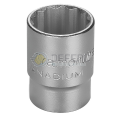 Soquete Estriado em Aço Cromo Vanádio 25 mm - Encaixe 1/2" Tramontina PRO 44833125